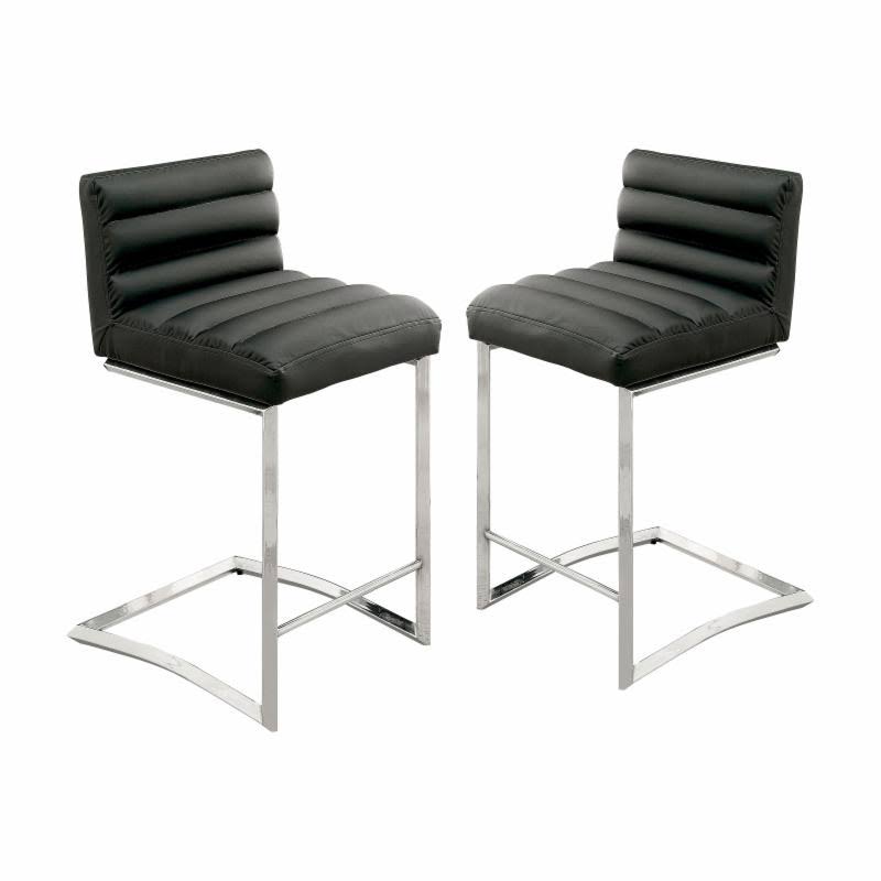 Black Counter Height Dining Chair Set of 2 T4252