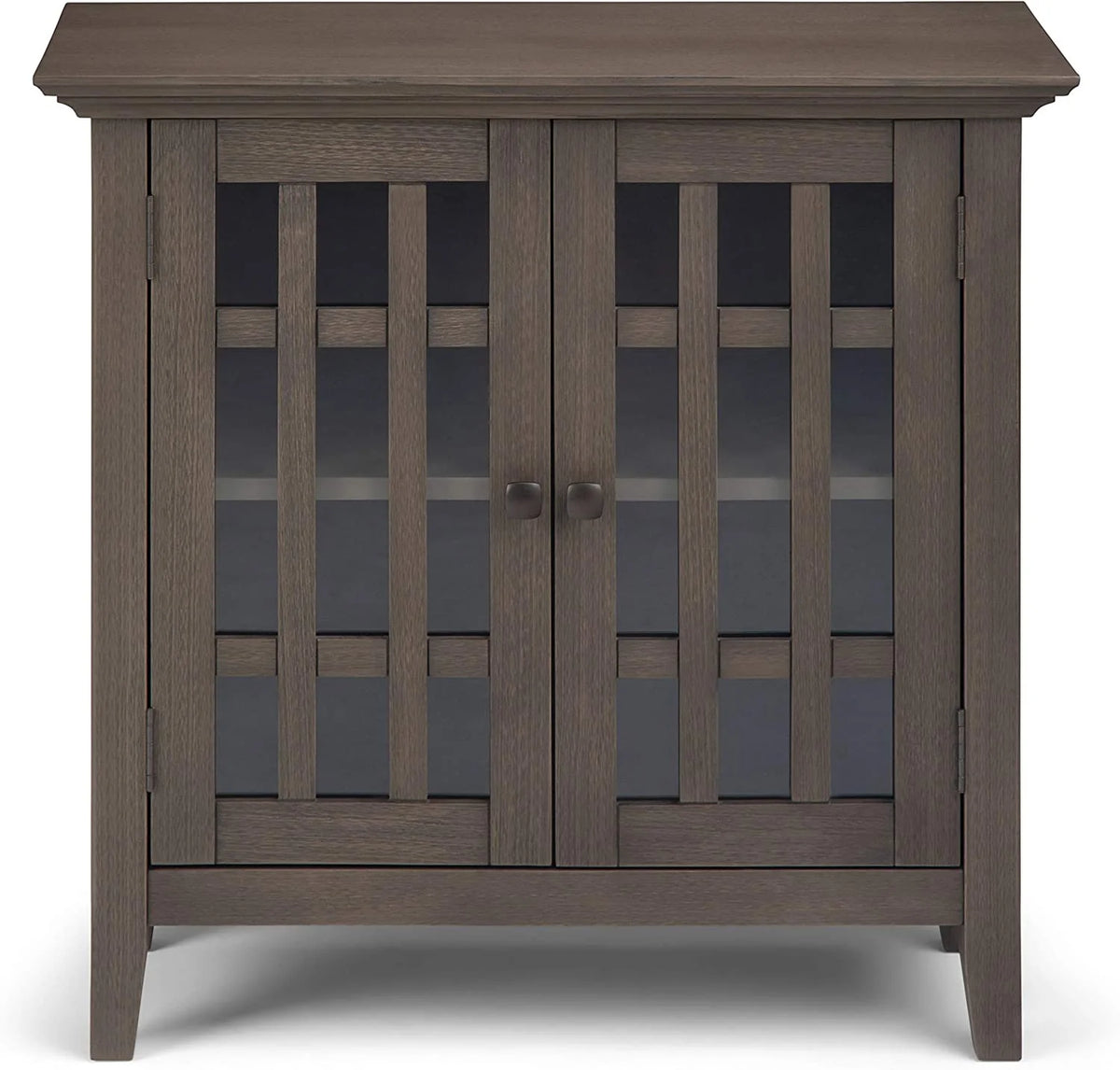 32 inch Wide Low Storage Media Cabinet with 2 Tempered Glass Doors S6334