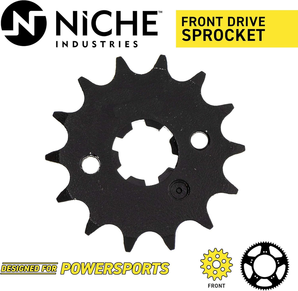 Drive Sprocket Chain Combo Front 14 Rear 47 Tooth 428HZ Standard 122 Links Pack of 2 R745