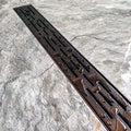 24 in Rectangular Linear Shower Drain with Brickwork Pattern Grate, Brushed 304 Stainless Steel, Black Pack of 2 A32596