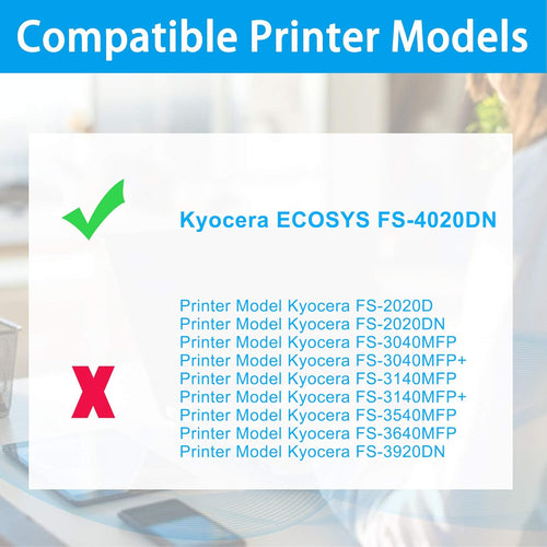 2-Pack Black Toner Cartridge for Kyocera FS-4020DN A3999