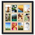 Satin Black Collage Picture Frame with 12 openings for 4x6 Photos O42831