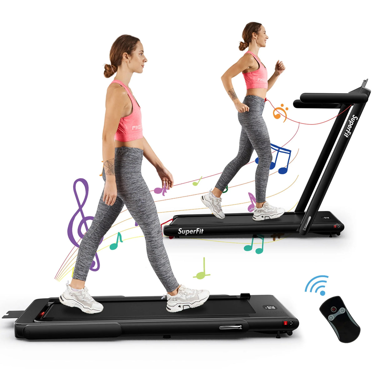 2.25HP Folding Treadmill with Remote Control T2845