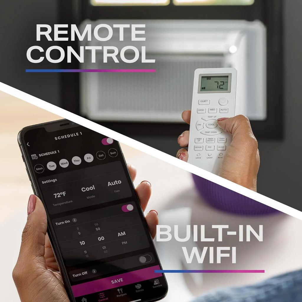 Ultra Quiet 8,200 BTU WiFi Enabled White Window Air Conditioner K6269