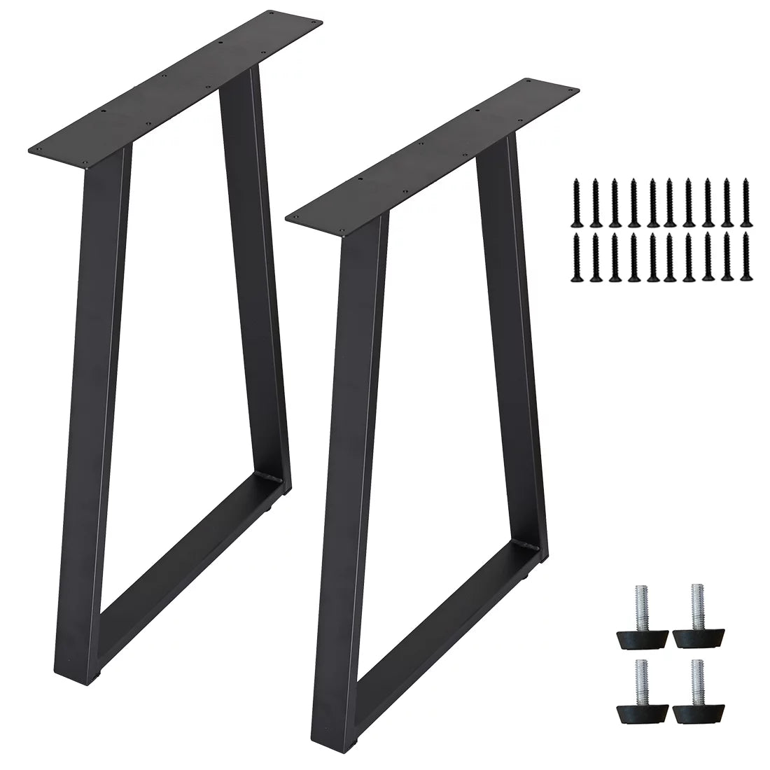 Metal Table Legs 28" Trapezoid Heavy Duty Set of 2 O119