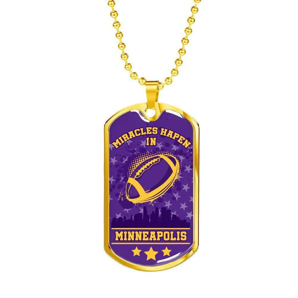 Stainless Steel or 18k Gold Dog Tag Necklace O702