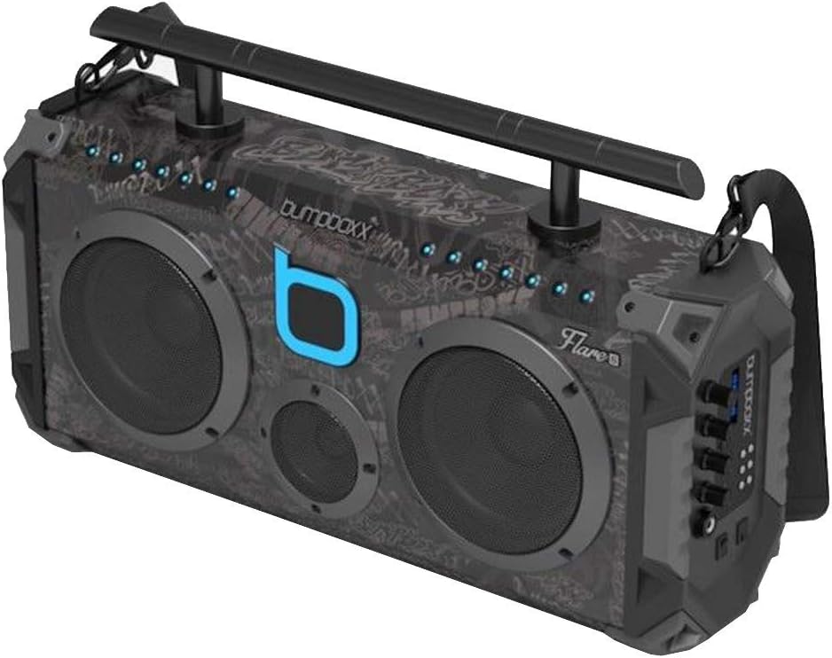 Black Graffiti Retro Bluetooth Boombox R15992