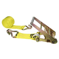 Yellow Ratchet Strap with Wire Hooks U338