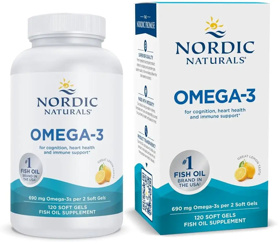 Lemon Flavor 120 Soft Gels 690 mg Omega-3 Fish Oil P15198
