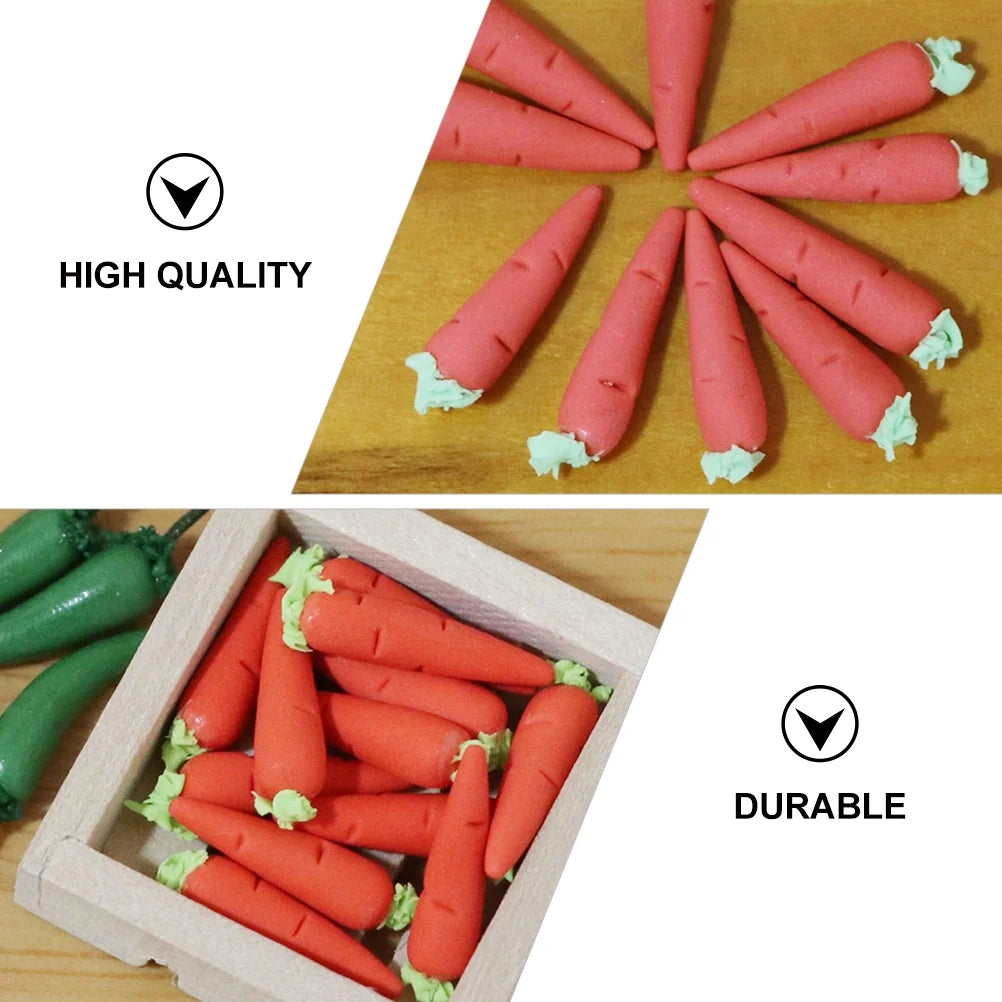 10 Pcs Toy Rabbit Food Props Fake Carrot Dollhouse Decor Y482