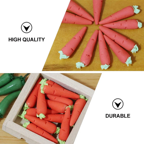 10 Pcs Toy Rabbit Food Props Fake Carrot Dollhouse Decor Y482