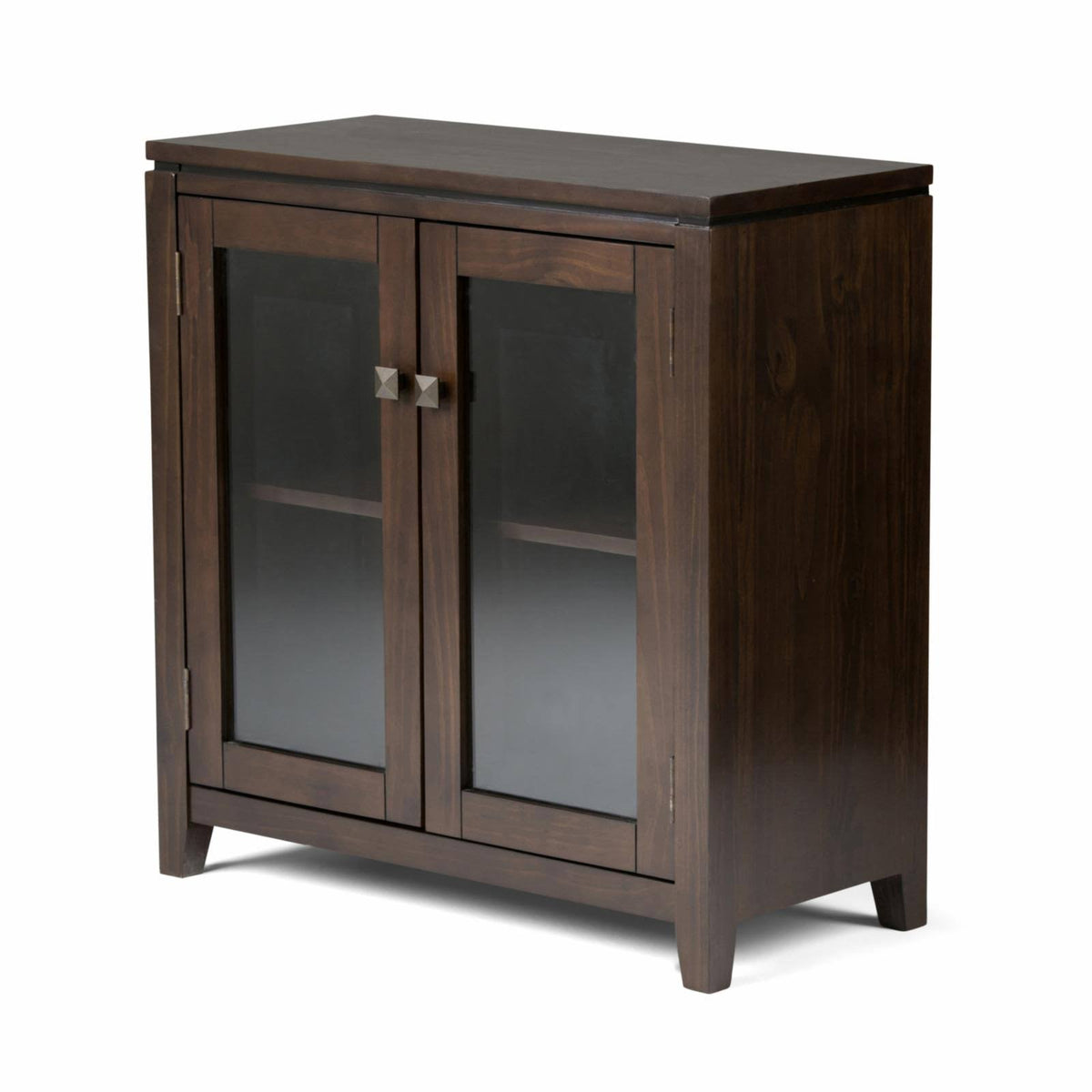 Brown Solid Wood Low Accent Cabinet T78991