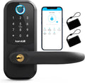Fingerprint Smart Lock Door Lock, 5-in-1 Keyless Entry Keypad Door Lock with Reversible Handle W73586