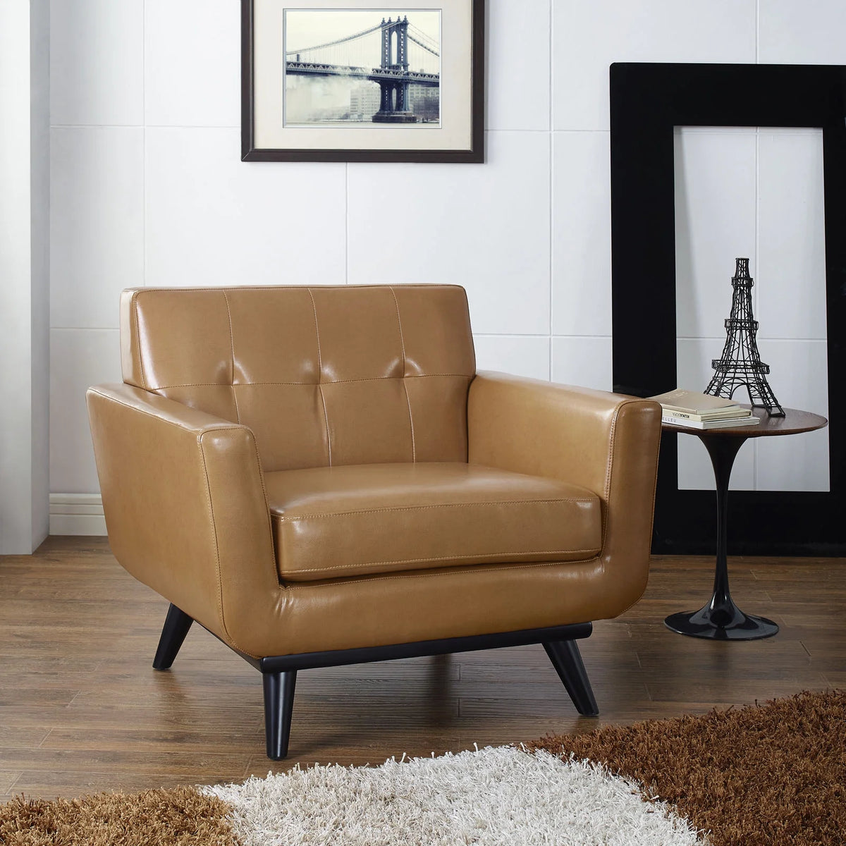 Brown Leather Armchair Q20234