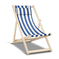 Blue & White Folding Beach Sling Chair V995543