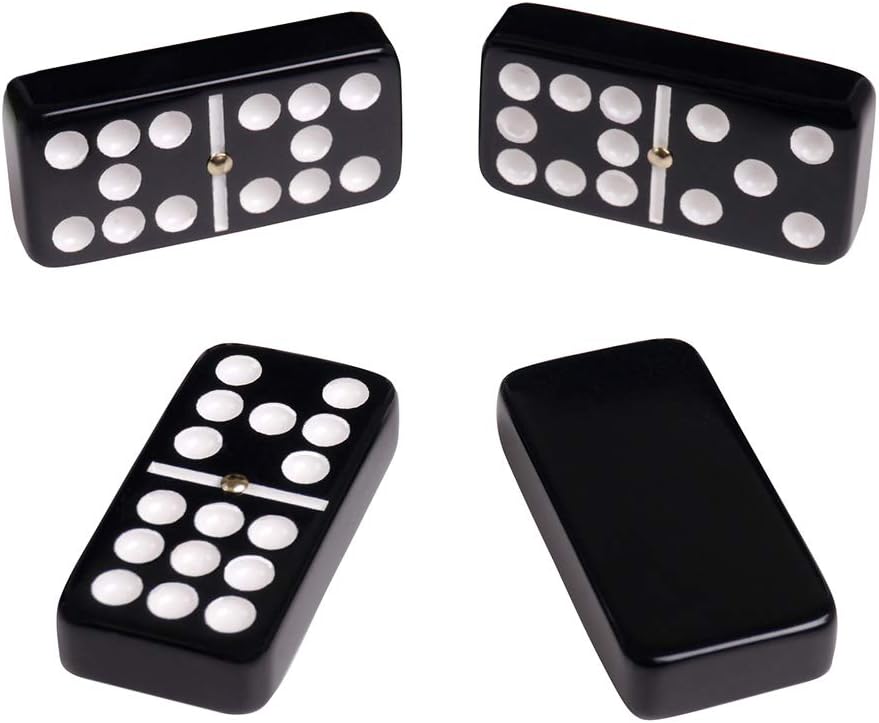 Black Double 9 Domino Set J6460