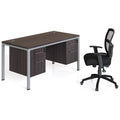 Single Desk with 2 Pedestals, 66" x 30" Desk Top, Driftwood X4091