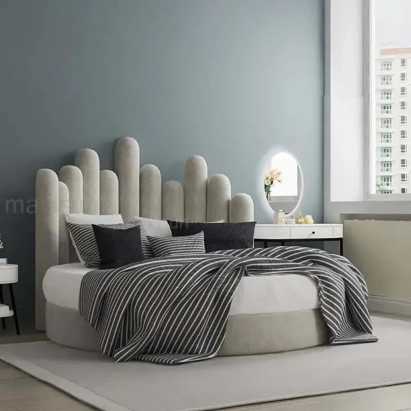 Grey Round Bed I648