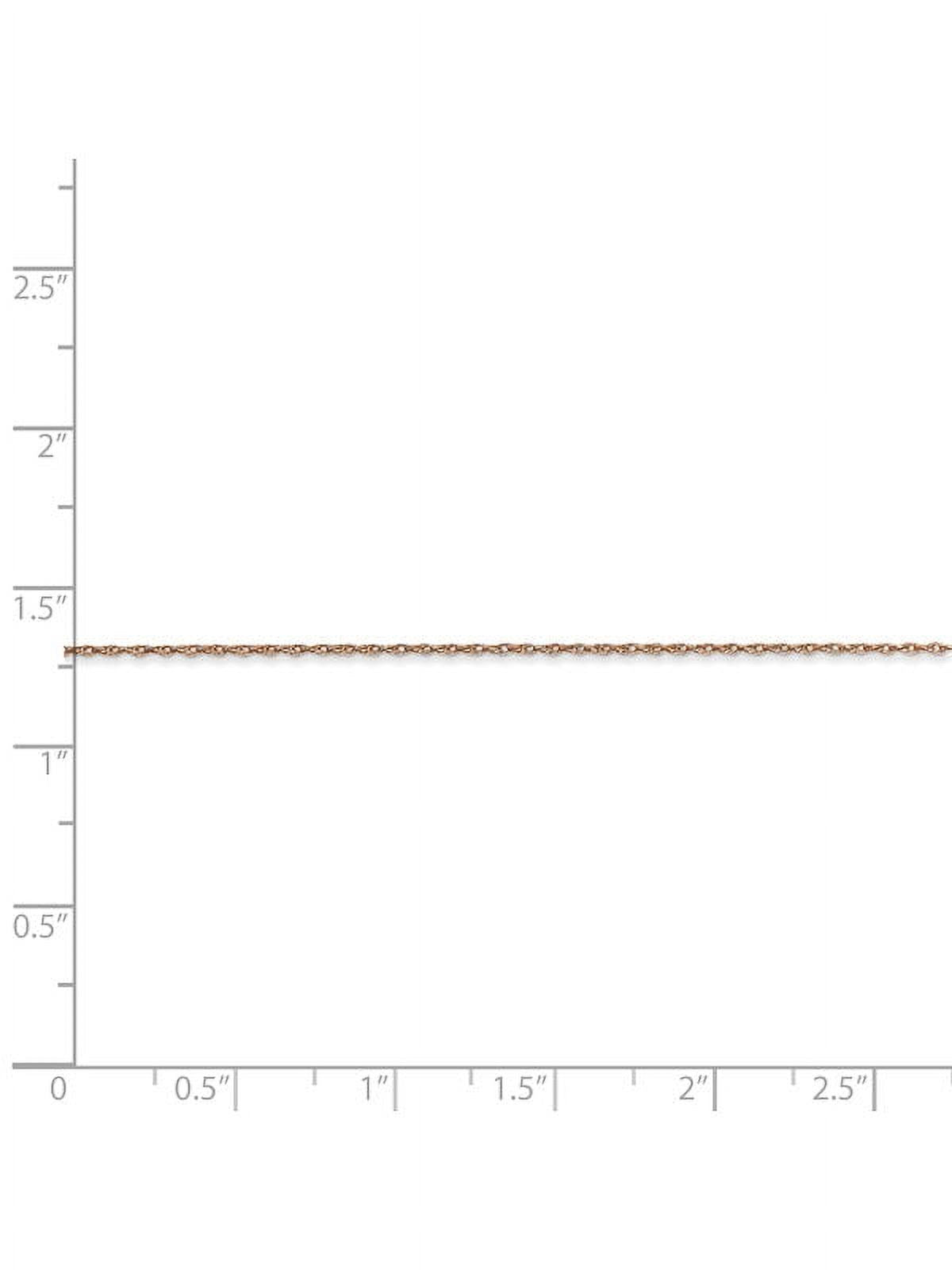 14k Rose Gold Thin Cable Rope Chain - 20 Inch N5378