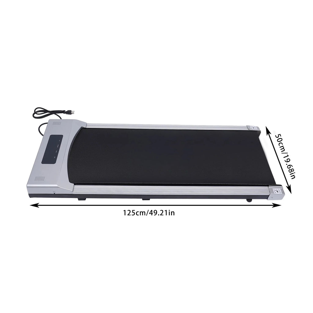 Electric Treadmill Walking Pad Silver Black K674