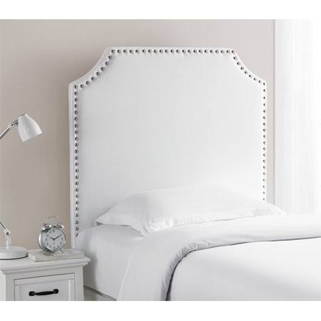 White Plush College Headboard with Legs G54300