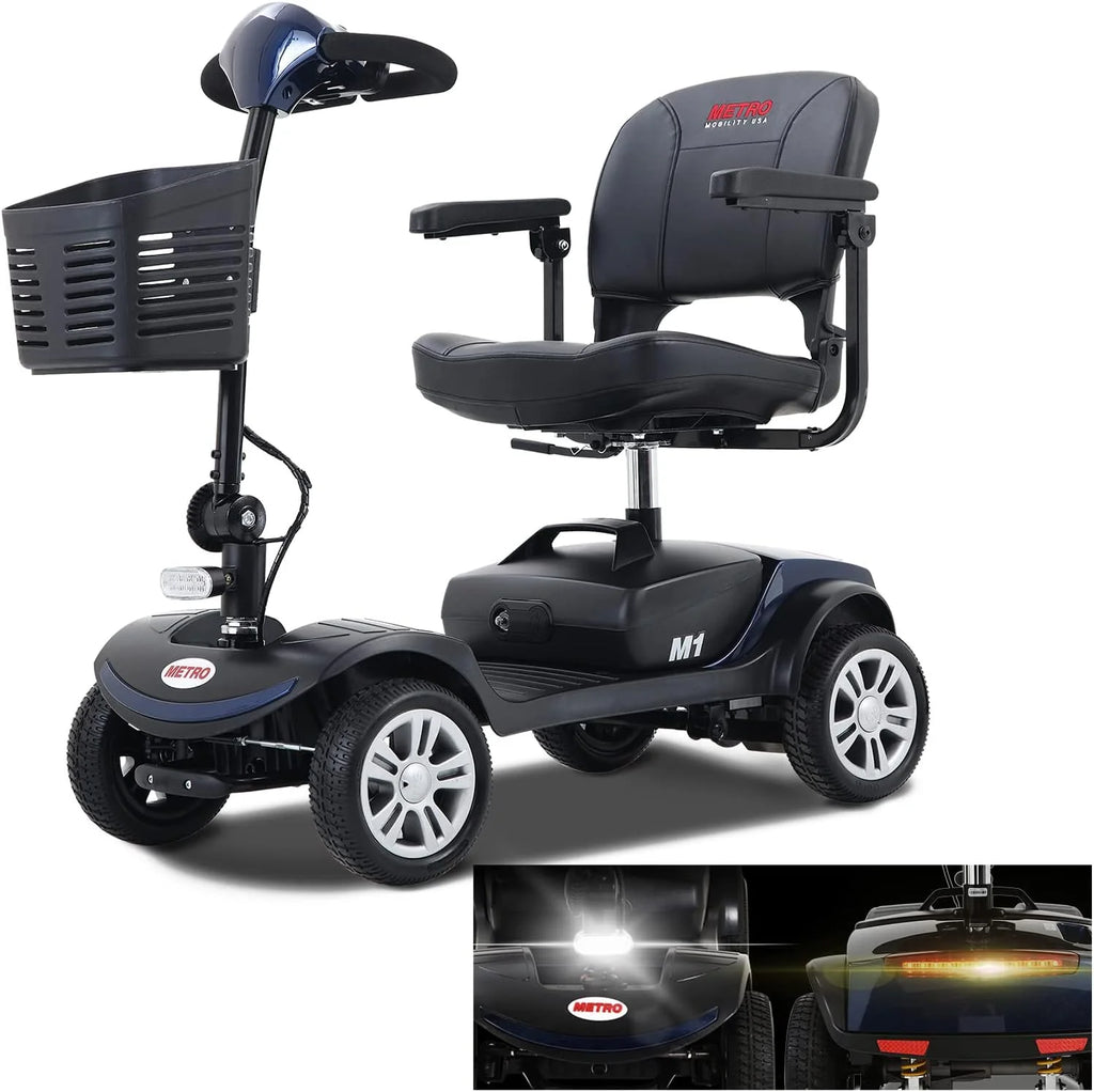 Blue Foldable 4 Wheel Mobility Scooter I805005