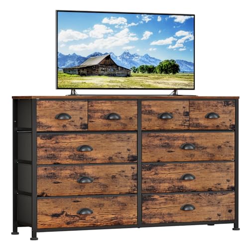 Black 10 Drawer Dresser Z342