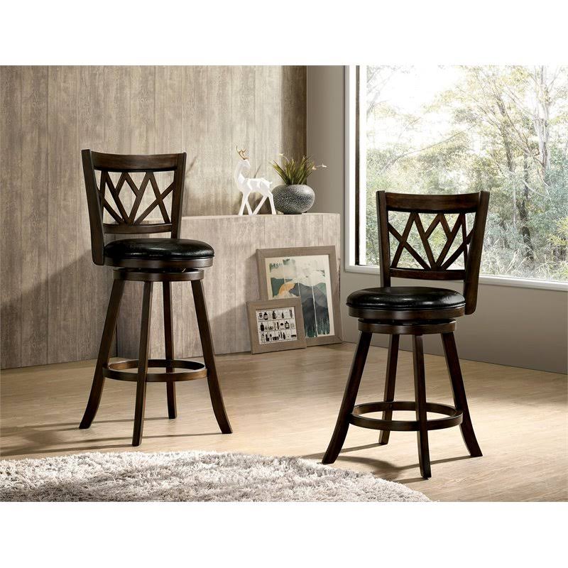 Brown Cherry Swivel Bar Stool N199447