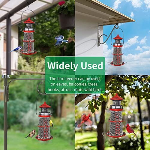 14'' Hanging Mesh Solar Bird Feeder with Rotating Beacon P43638