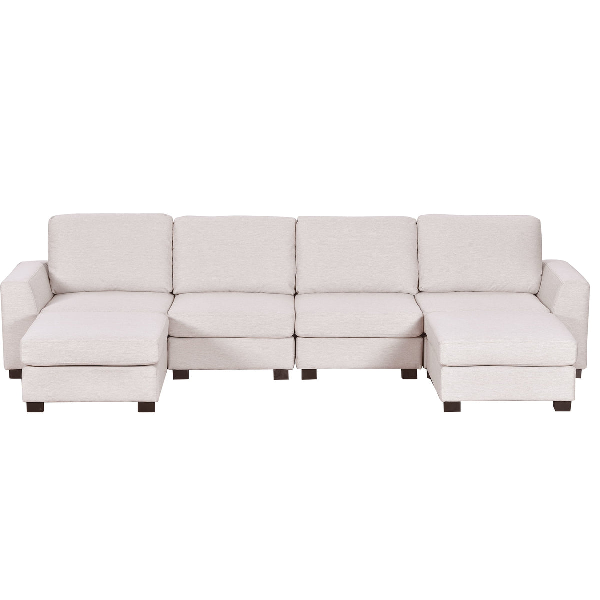 U Shaped Sofa with Removable Ottomans T444