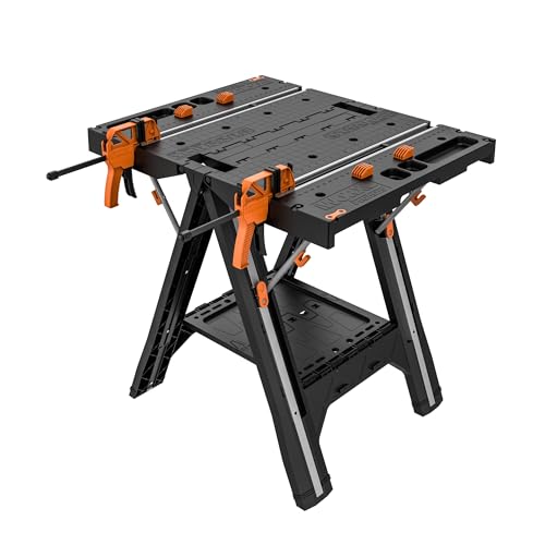 2-in-1 Folding Work Table & Sawhorse Portable Workbench M29560