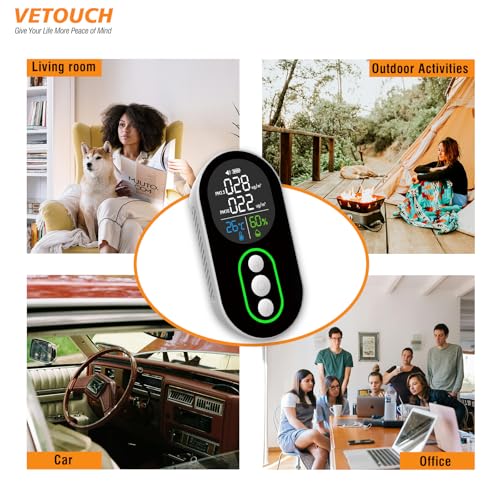 Air Quality Monitor, Pm2.5 & Pm10 Particle Detector, Temperature and Humidity Display Q265005