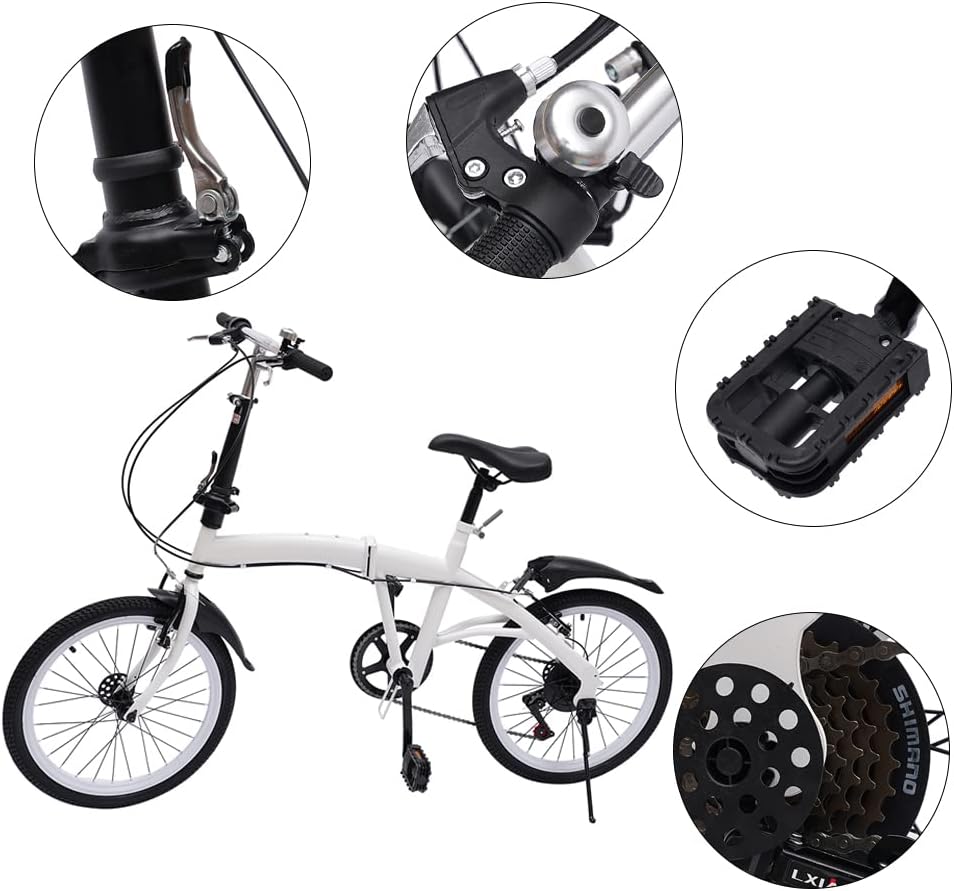 20" 7 Speed Folding Bike Carbon Steel M397