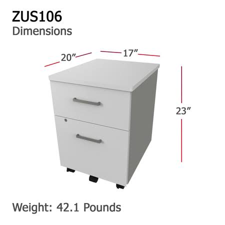 White/Silver Filing Cabinets K379