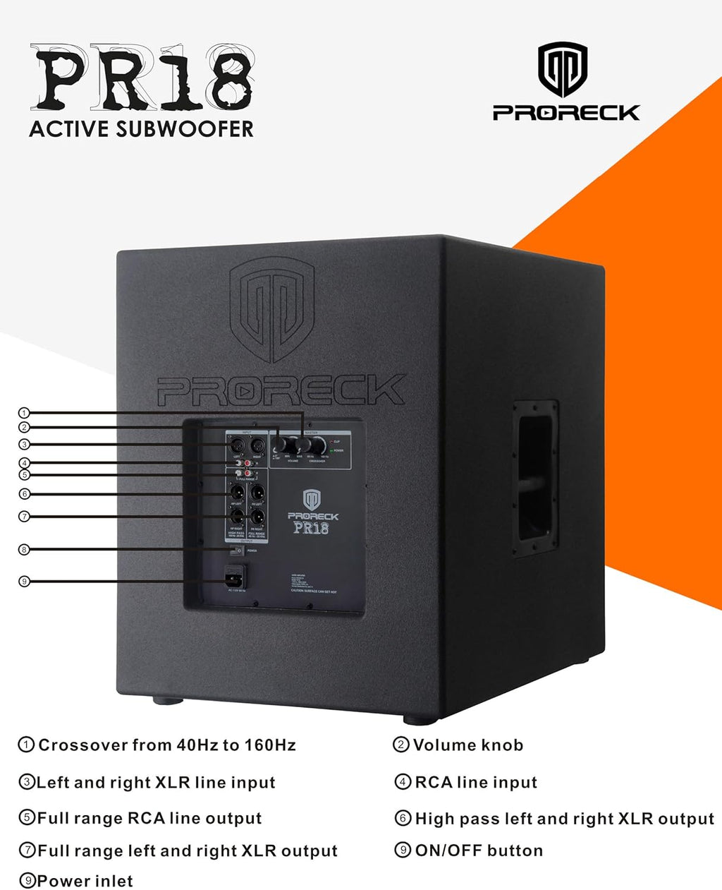 18 inch 2000W Active Powered PA Subwoofer R27749