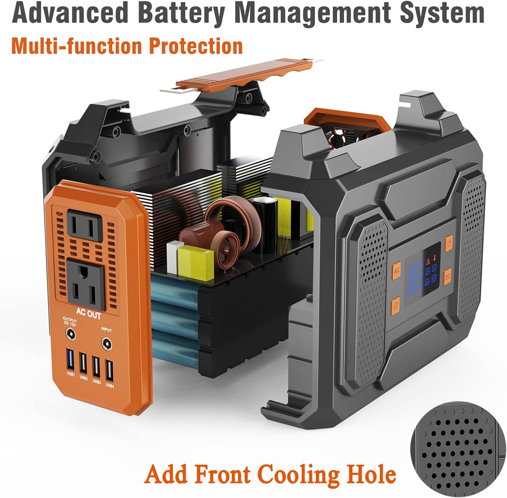 Portable Power Station 300W 280Wh 75000mAh Lithium Battery Backup Power Source with Flashlight C435297