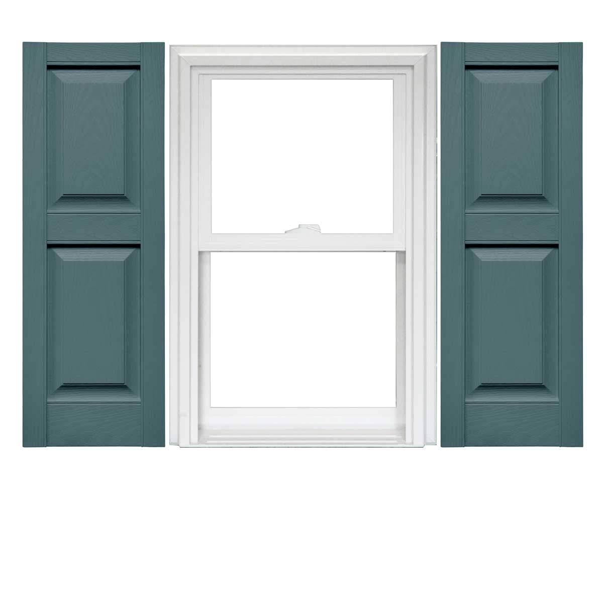 Raised Panel Vinyl Shutters 1 Pair 14.75 x 55 L193543