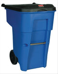 65 gal Blue Rectangular Trash Can E80902