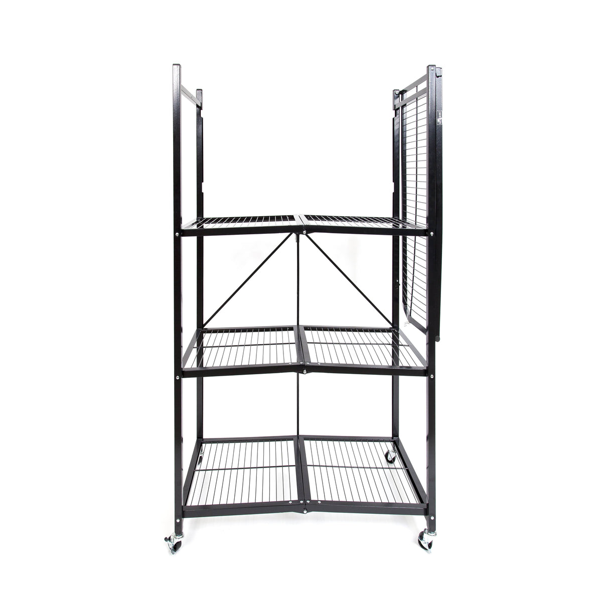 Large 4-Tier Heavy-Duty Rack with Casters Red U7262
