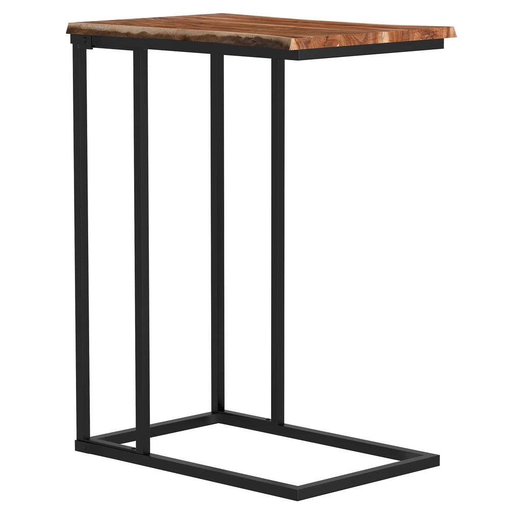 Natural Brown and Black Accent Table Q67232
