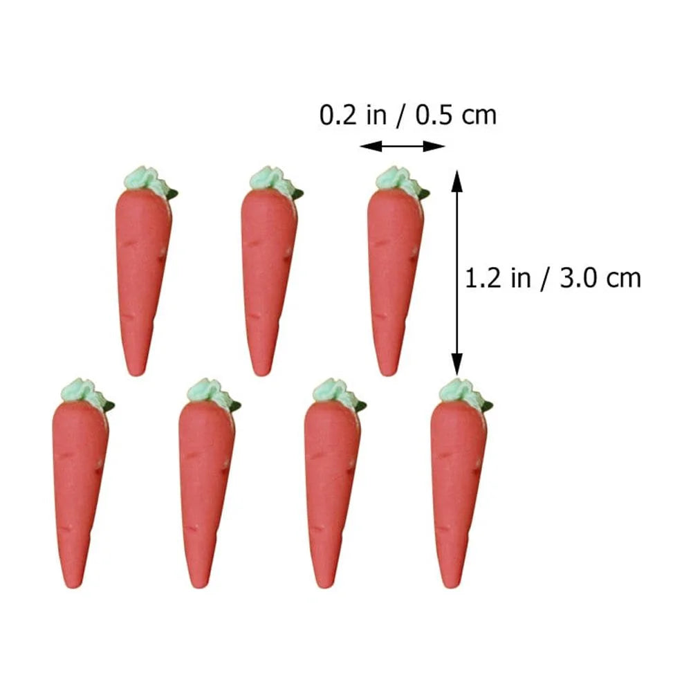 10 Pcs Toy Rabbit Food Props Fake Carrot Dollhouse Decor Y482