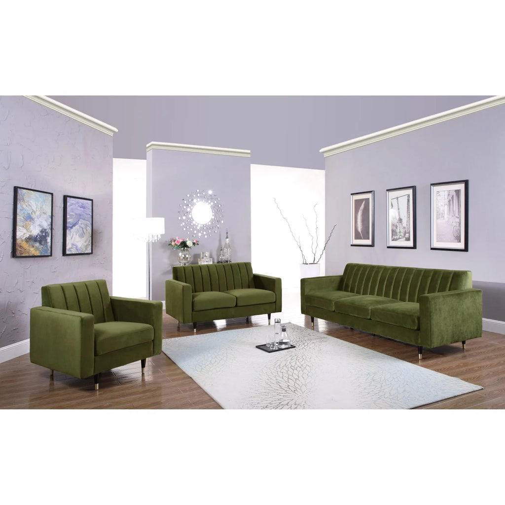 Gray Velvet Loveseat R6133
