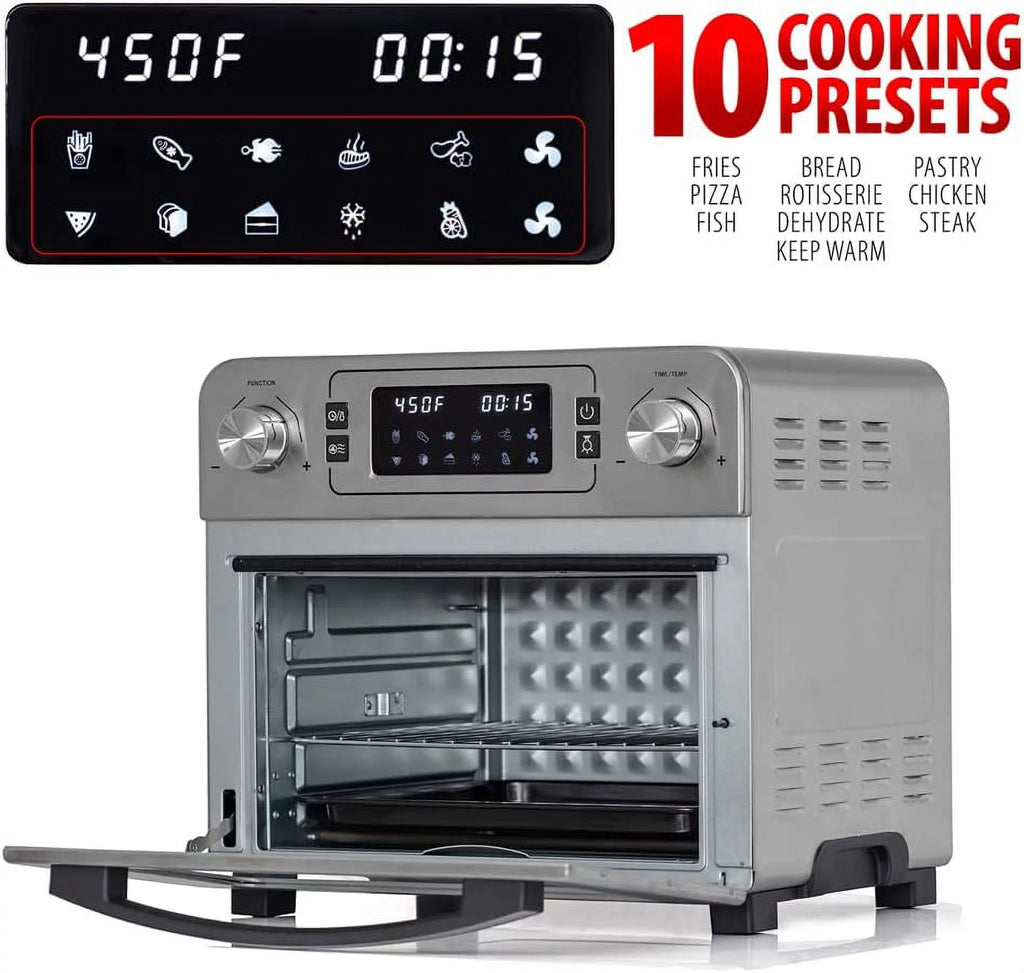 24QT Stainless Steel Countertop Toaster Air Fryer Oven J698540