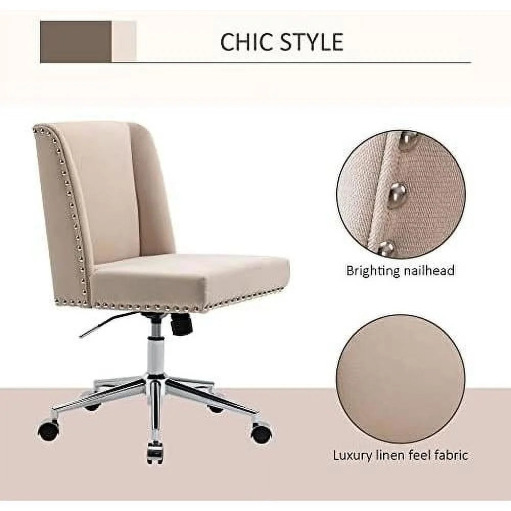 Beige Task Chair with Tilt and Adjustable Height O374554