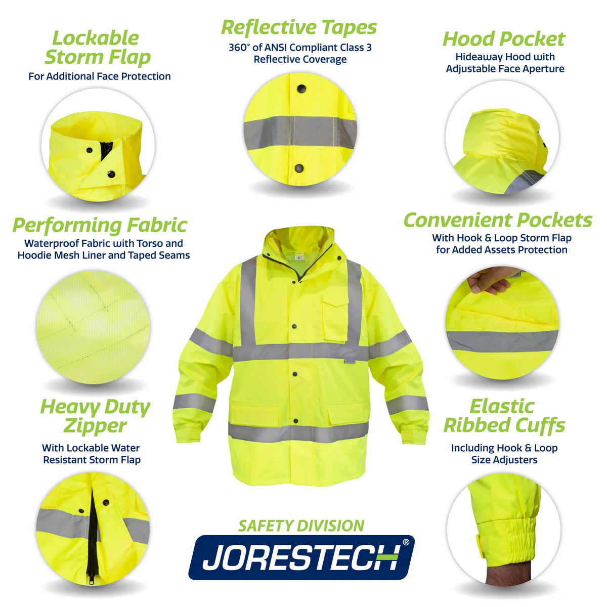 Hi-Vis Safety Rain Jacket O71196