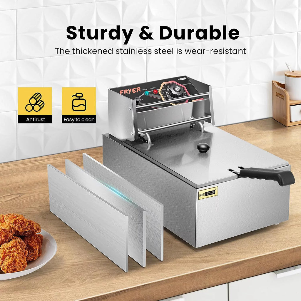 2500W 10.6 QT Electric Deep Fryer with Removable Basket P33254