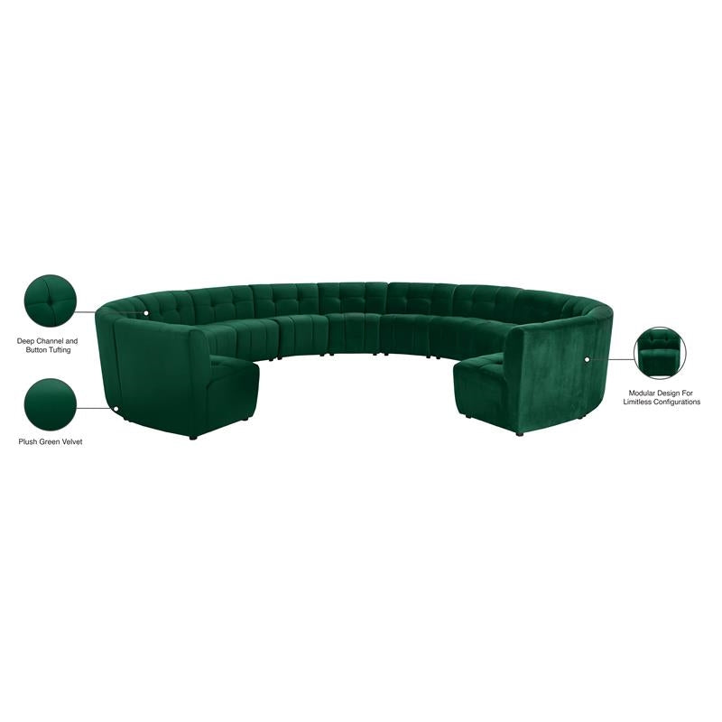 Green Velvet Sectional Sofa K2091