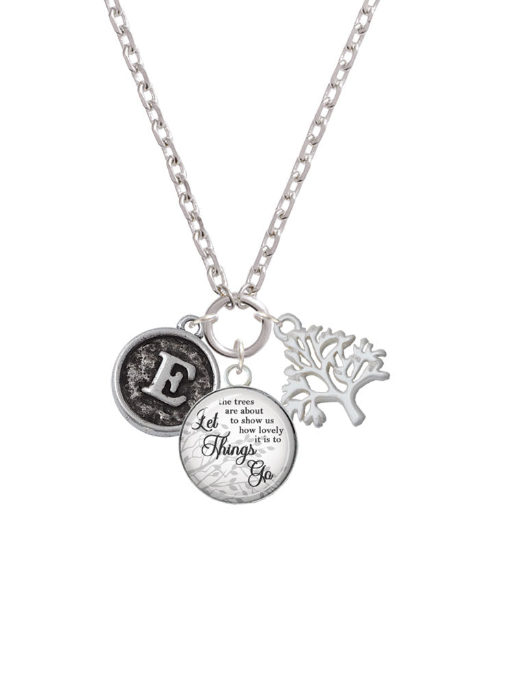 Silvertone Round Charm Necklace, 28" Z776