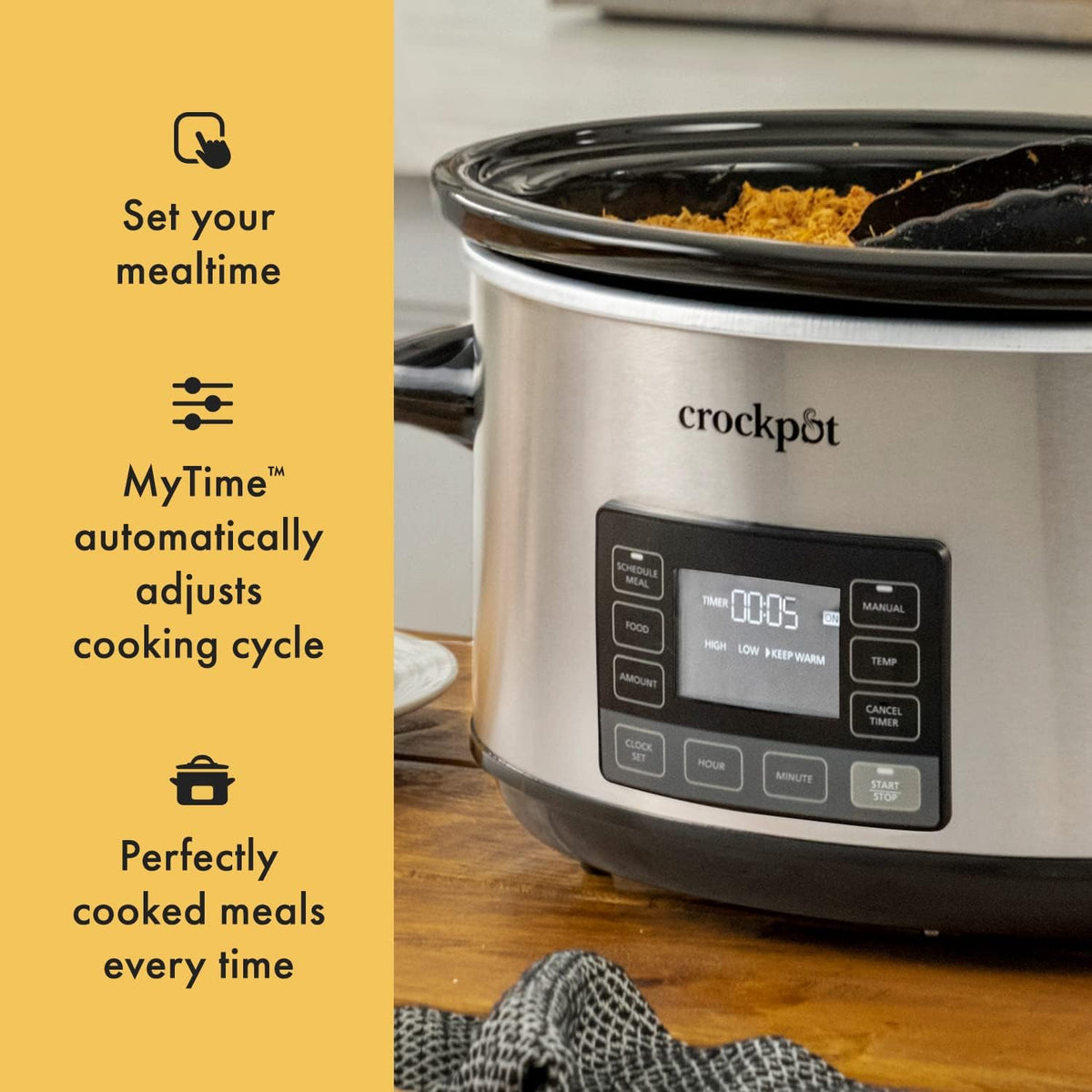 7Qt Programmable Stainless Steel Slow Cooker T1761