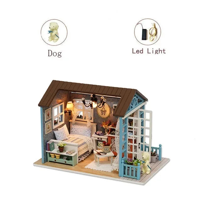 Doll House DIY Miniature Dollhouse Toy Furnitures U883